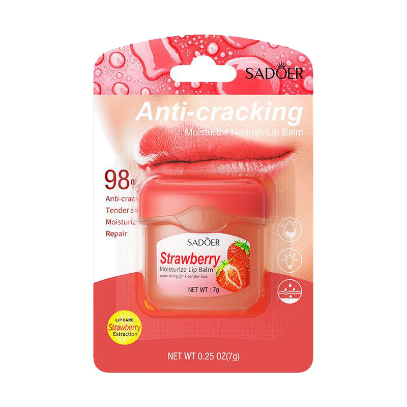 Зволожувальний бальзам для губ Sadoer Moisturizing Nourish Lip Balm, Strawberry, 7 г
